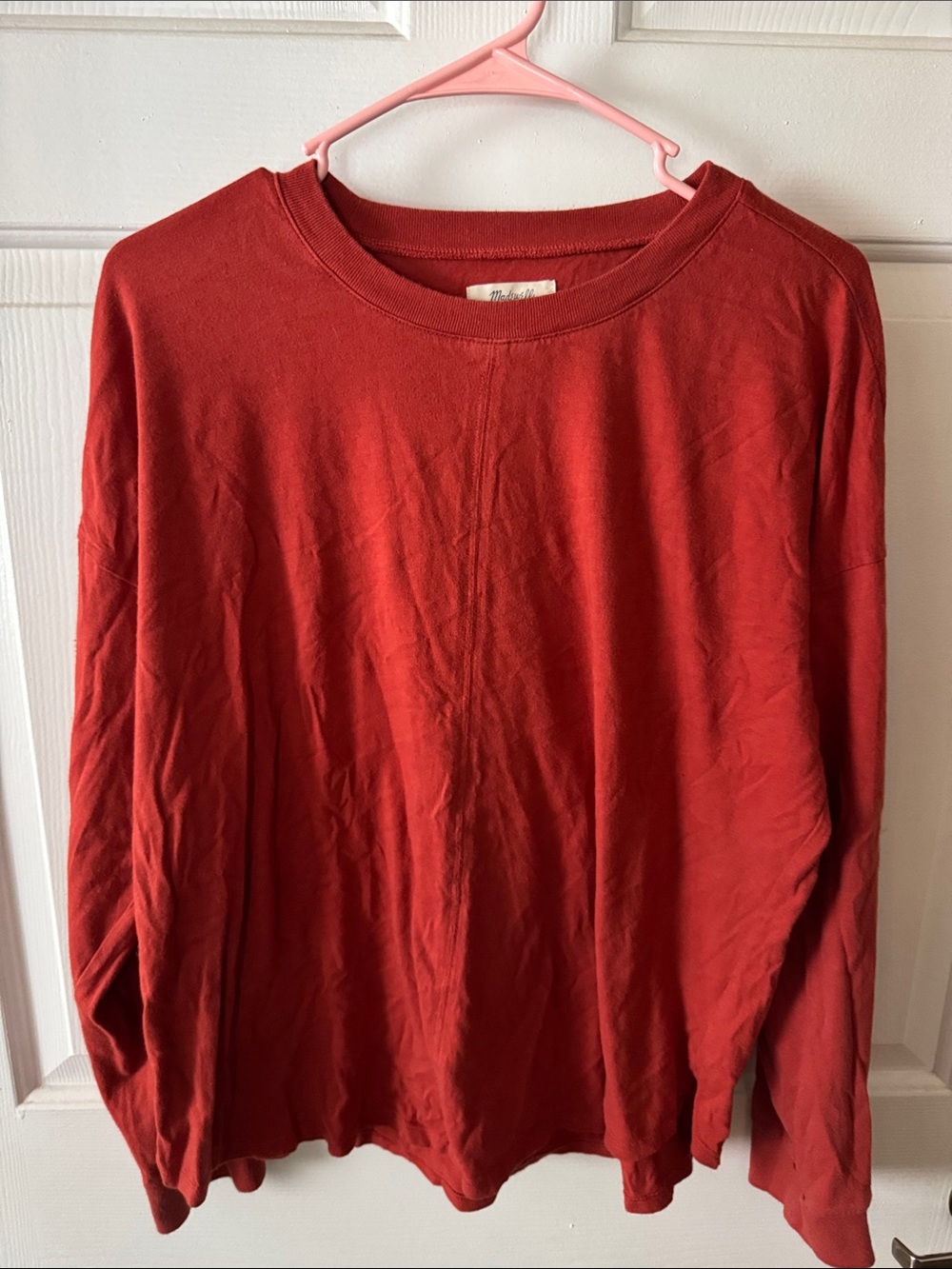 Madewell Burnt Orange Long Sleeve Shirt Large